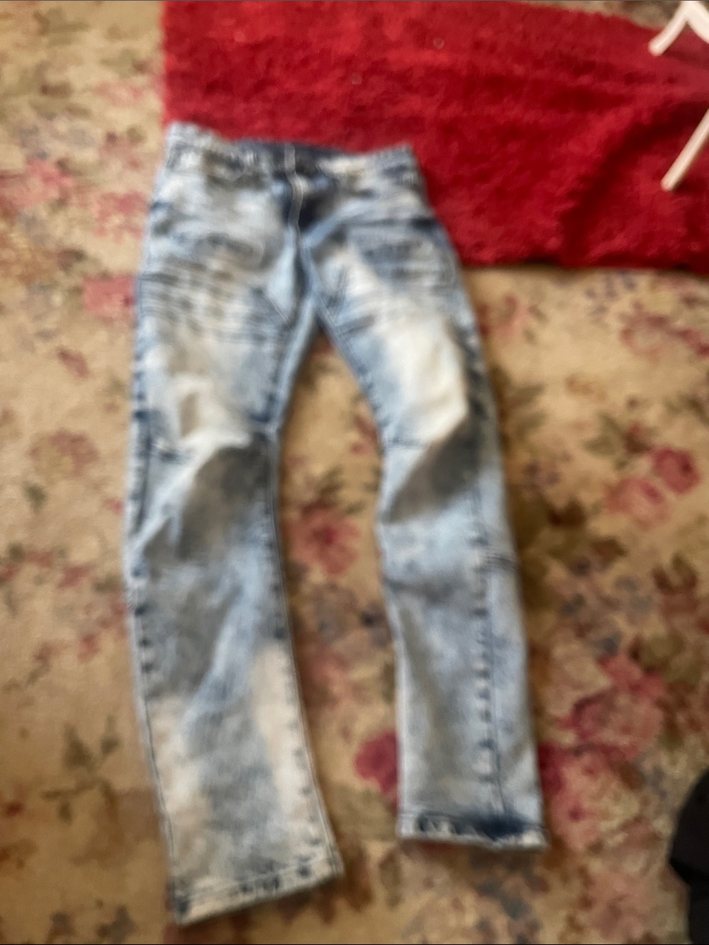 Rue21 Men's Slim Straight Faded Light Blue Jeans